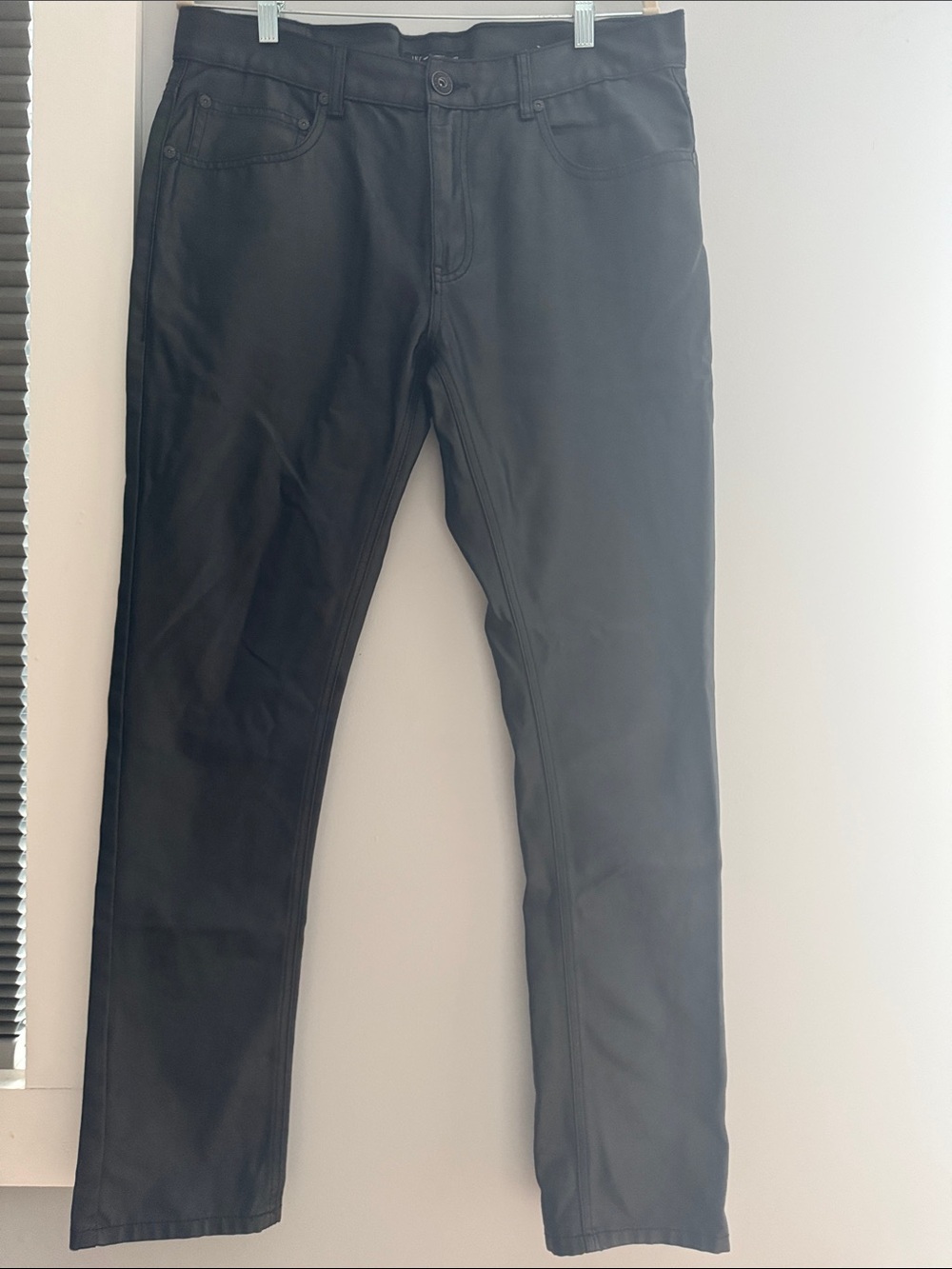 INC International Concepts Coated Skinny Jeans - Black - 34W